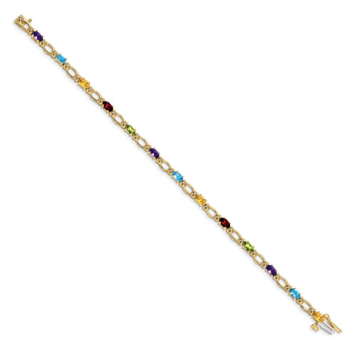 Buy Stylish 14K Gold Rainbow Diamond Bracelet - Affordable Luxury Gift-2
