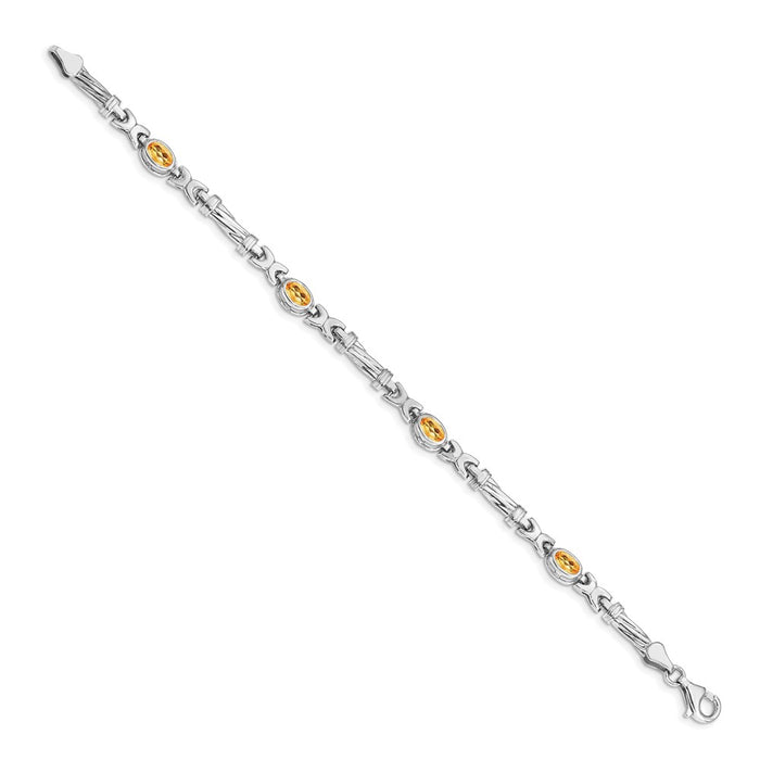 Buy Exclusive 14K White Gold Citrine Bracelet - Stylish, Affordable Luxury!-2