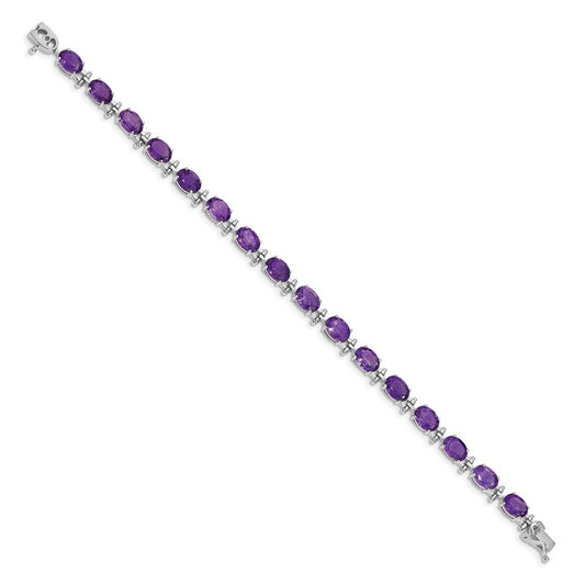 Buy Exclusive 14K White Gold Amethyst Bracelet - Stylish & Affordable Luxury