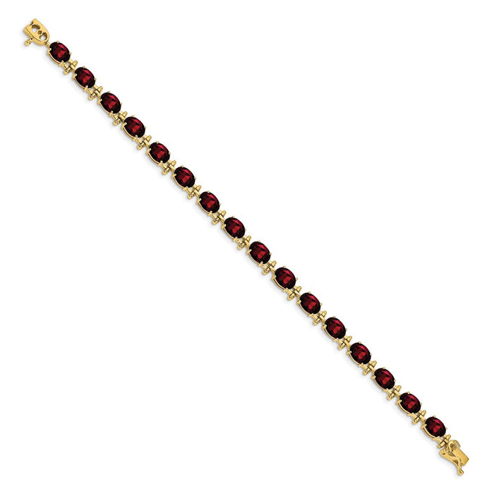 Buy Exclusive 14K Gold Garnet Bracelet - Stylish Design, Affordable Luxury!-2