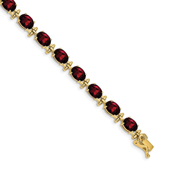 Buy Exclusive 14K Gold Garnet Bracelet - Stylish Design, Affordable Luxury!-1