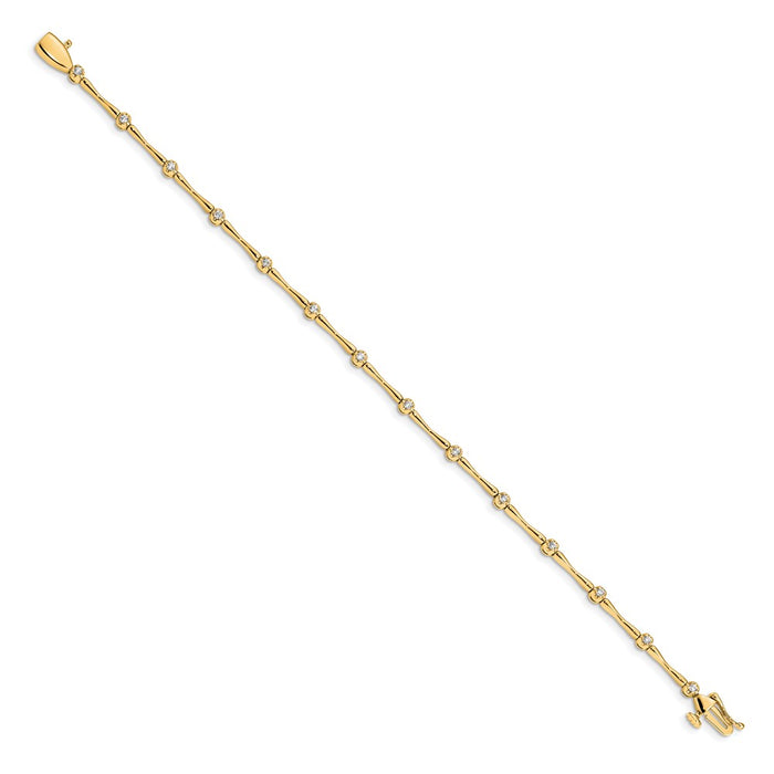 Buy Exclusive 14K Gold Polished Diamond Bracelet - Stylish & Affordable Luxury-2