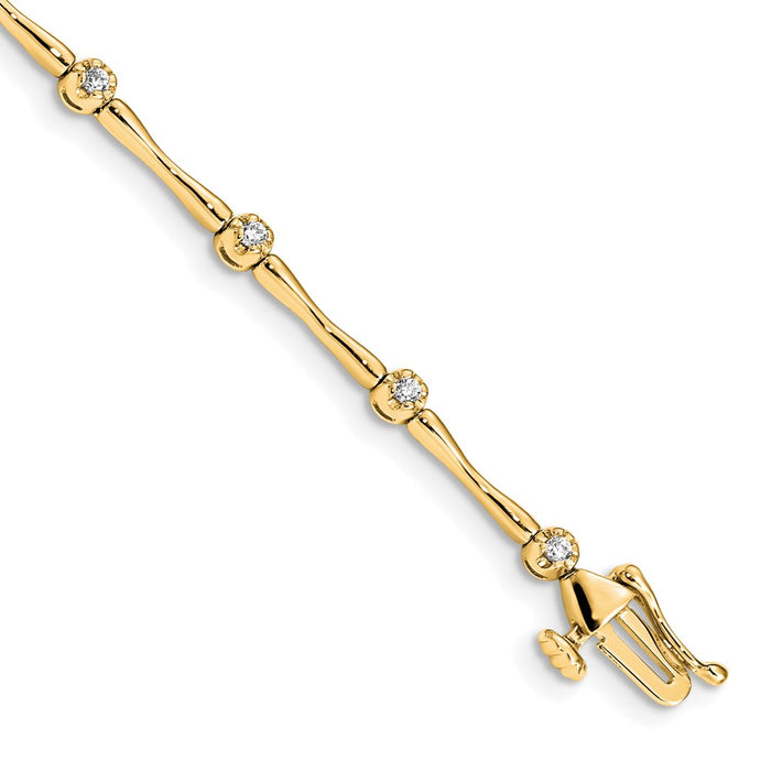 Buy Exclusive 14K Gold Polished Diamond Bracelet - Stylish & Affordable Luxury-1