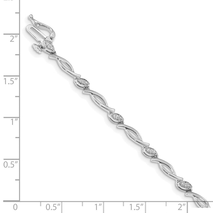 High-Quality 14K White Gold Diamond Tennis Bracelet - Stylish Luxury for Less-3