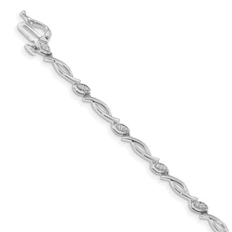 High-Quality 14K White Gold Diamond Tennis Bracelet - Stylish Luxury for Less
