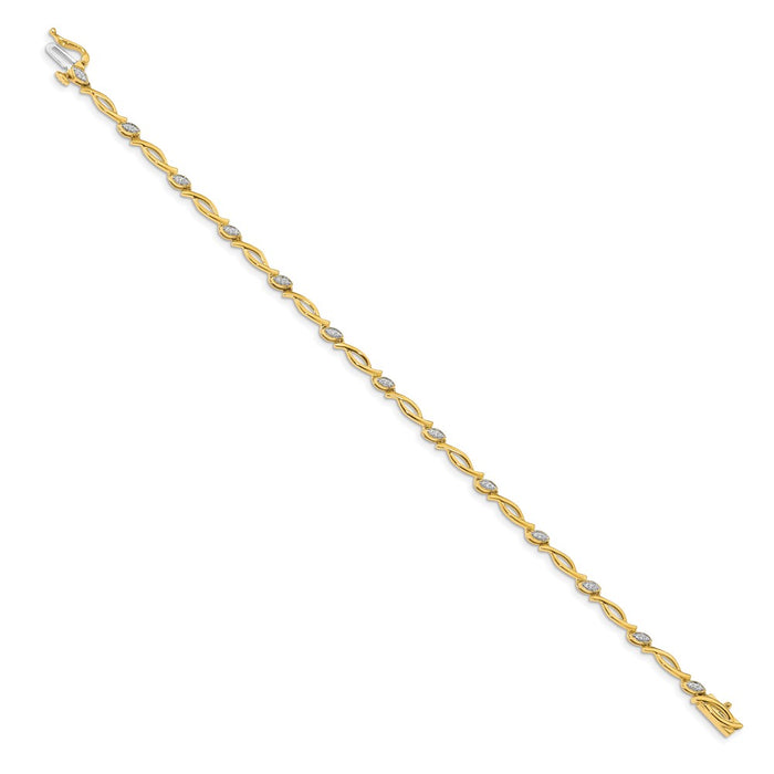 Buy Exclusive 14K Gold Diamond Bracelet - Stylish & Luxury Design, 7.5"-2