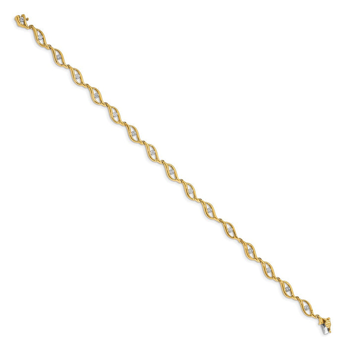 Buy Stylish 14K Gold Diamond Bracelet - 7.5-Inch, Luxury Design at Value Price-2