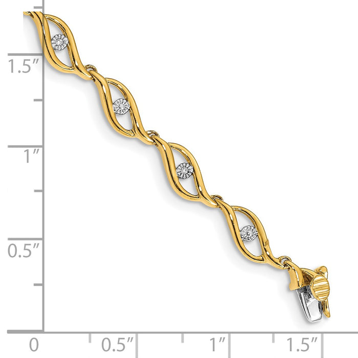 Buy Stylish 14K Gold Diamond Bracelet - 7.5-Inch, Luxury Design at Value Price-3