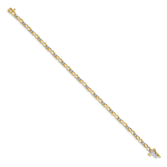 Exclusive 14K Gold Diamond Infinity Link Bracelet - Stylish & Affordable Luxury-2
