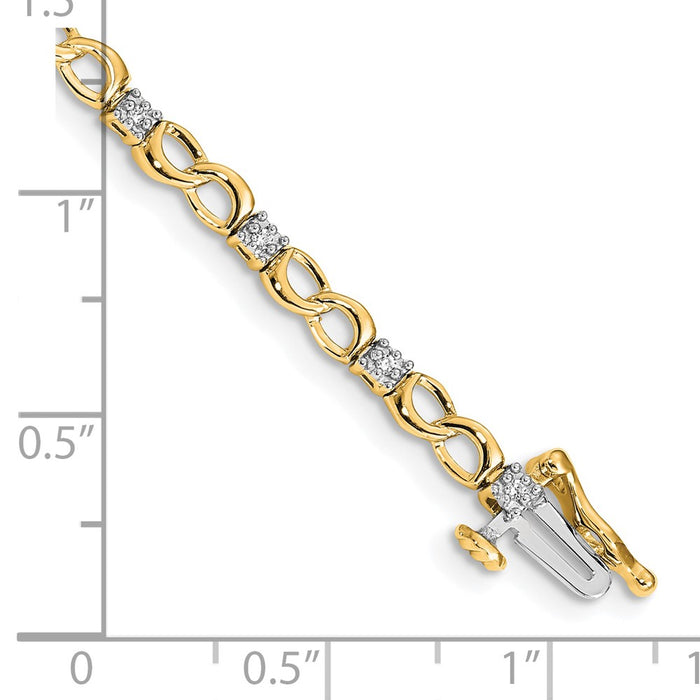 Exclusive 14K Gold Diamond Infinity Link Bracelet - Stylish & Affordable Luxury-3