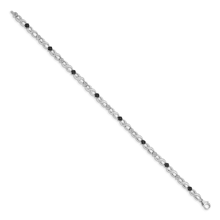 High-Quality 14K White Gold Infinity Bracelet with Diamonds - Stylish Value!-2