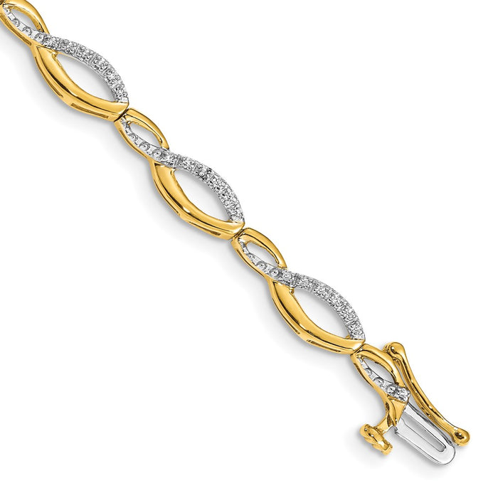 Buy Stylish 14K Gold Diamond Bracelet - Elegant Design, Affordable Luxury!-1