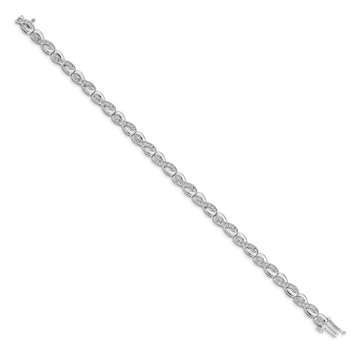High-quality 14K White Gold Diamond Infinity Bracelet - Stylish & Affordable-2
