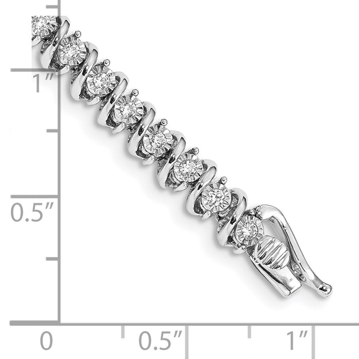 High-Quality 14K White Gold Diamond Tennis Bracelet - Stylish Luxury Value-3