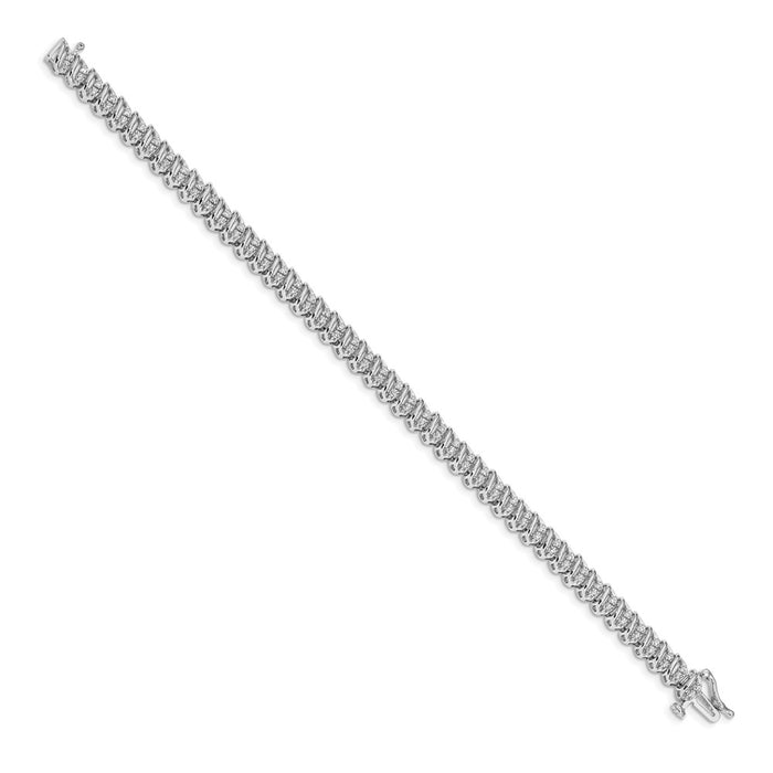 Shop Exclusive 14K White Gold Diamond Elegance Bracelet - Stylish & Affordable!-2
