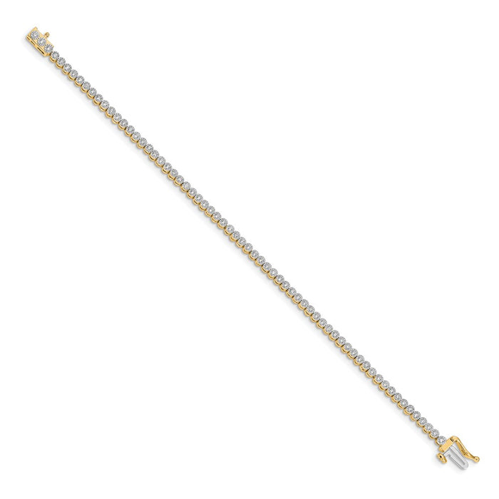 Shop Stylish 14K Gold Diamond Tennis Bracelet - 7.5-inch, Luxury Value!-2