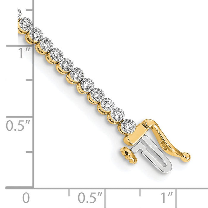 Shop Stylish 14K Gold Diamond Tennis Bracelet - 7.5-inch, Luxury Value!-3