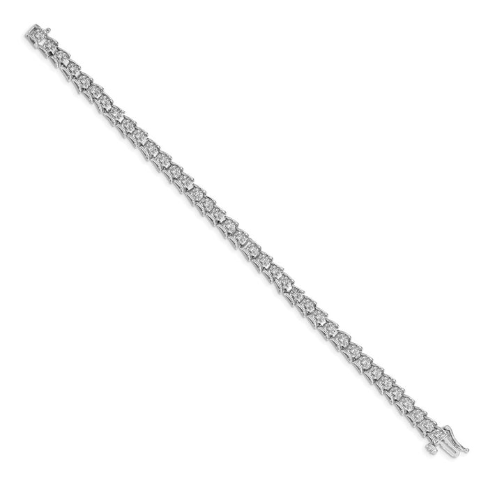 High-Quality 14K White Gold Diamond Elegance Bracelet - Stylish & Affordable!-2