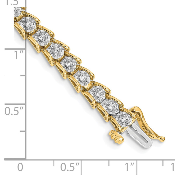 Exclusive 14K Gold Diamond Bracelet - Stylish Design, Affordable Luxury-3