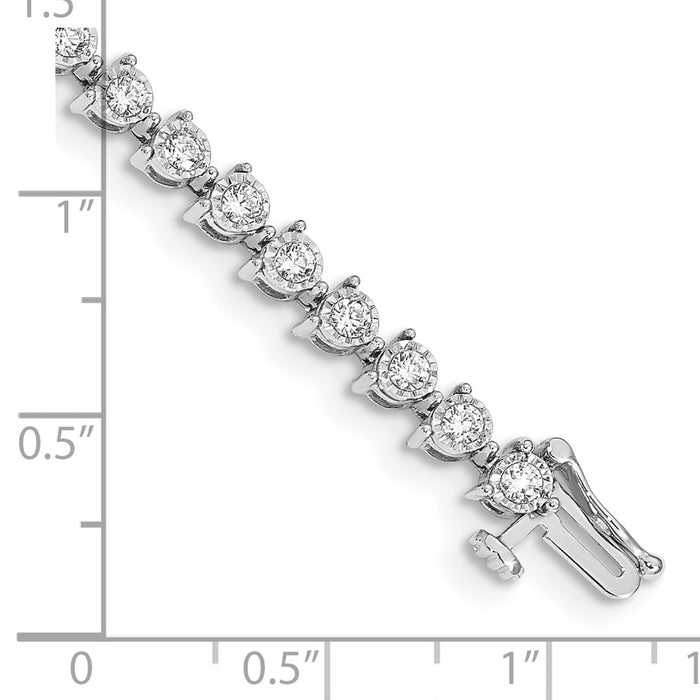 Buy Stylish 14K White Gold Diamond Tennis Bracelet - 7.5", 2.5 Carats-3