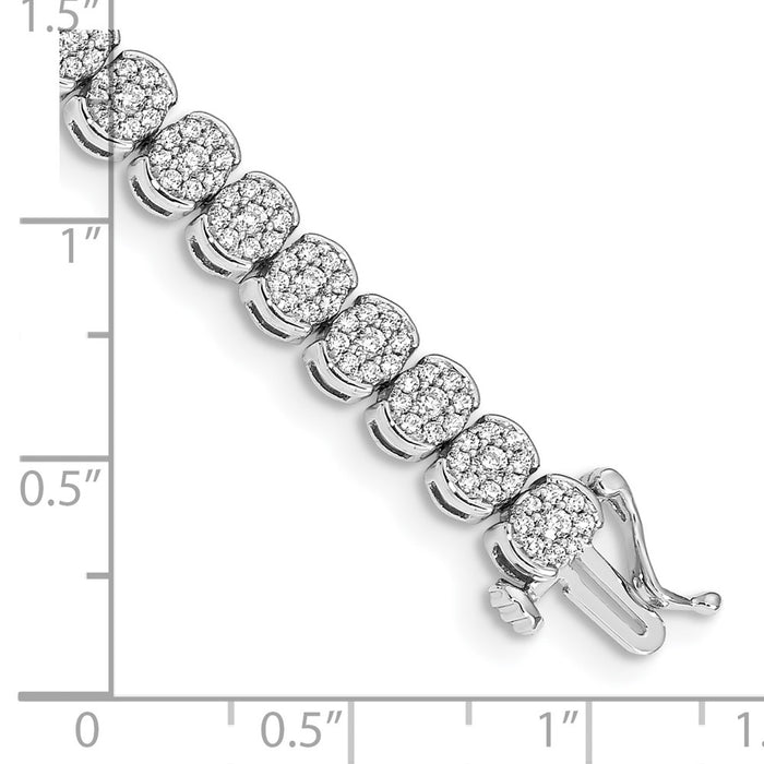 High-Quality 14K White Gold Diamond Tennis Bracelet - Stylish & Affordable!-3