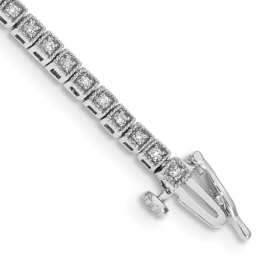 Shop Exclusive 14K White Gold Diamond Tennis Bracelet - Stylish Luxury Value!