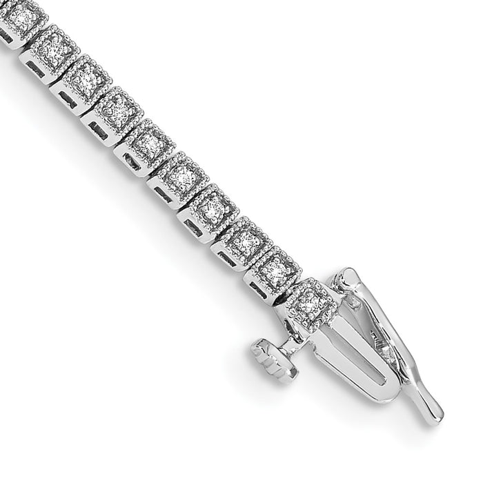 Shop Exclusive 14K White Gold Diamond Tennis Bracelet - Stylish Luxury Value!-1