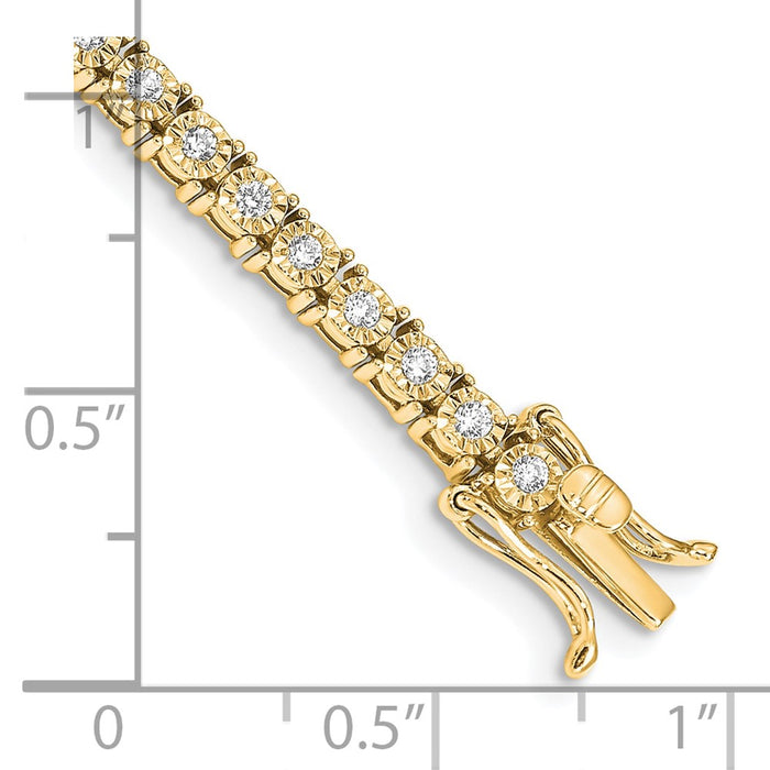 Exclusive 14K Diamond Bracelet with Illusion Setting - Stylish Luxury Jewelry-4