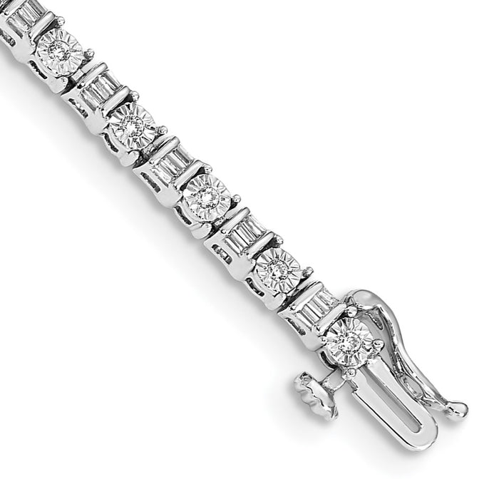 Shop Stylish 14K White Gold Diamond Tennis Bracelet | 7.5" | Luxury Value Piece-1