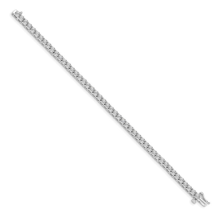 Order Stylish 14K White Gold Diamond Bracelet - Illusion Setting, Luxury Value-2