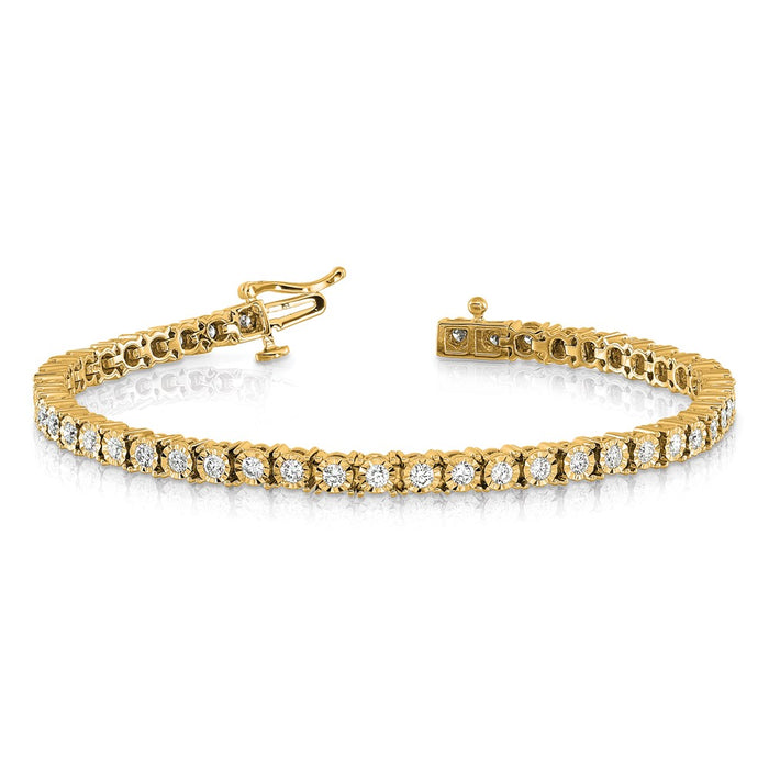 High-Quality 14K Diamond Bracelet with Illusion Setting - Stylish Luxury Value-3
