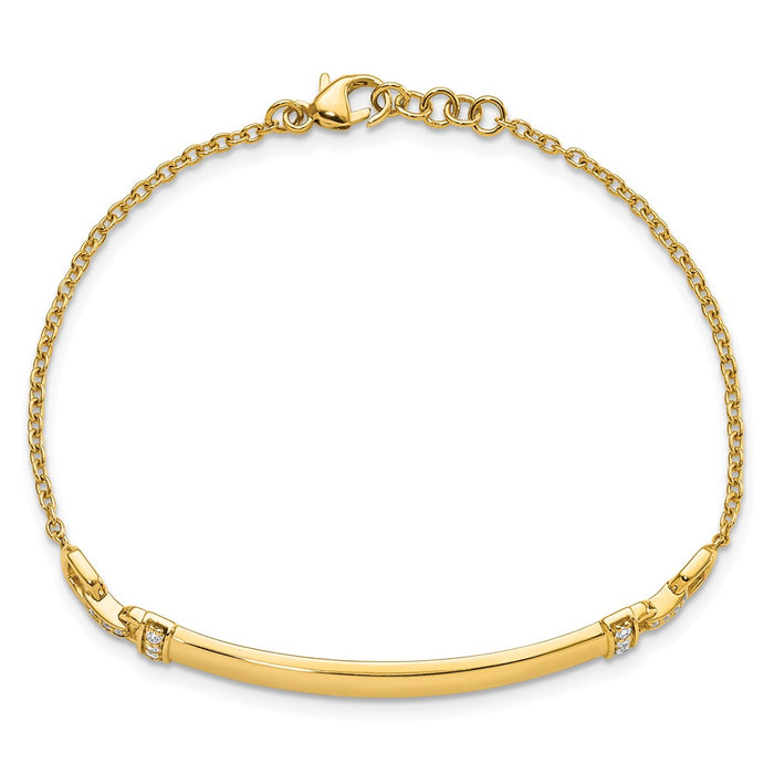 High-Quality 14K Gold Diamond Identification Bracelet | Stylish & Affordable-4