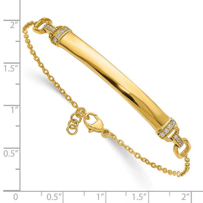 High-Quality 14K Gold Diamond Identification Bracelet | Stylish & Affordable-3