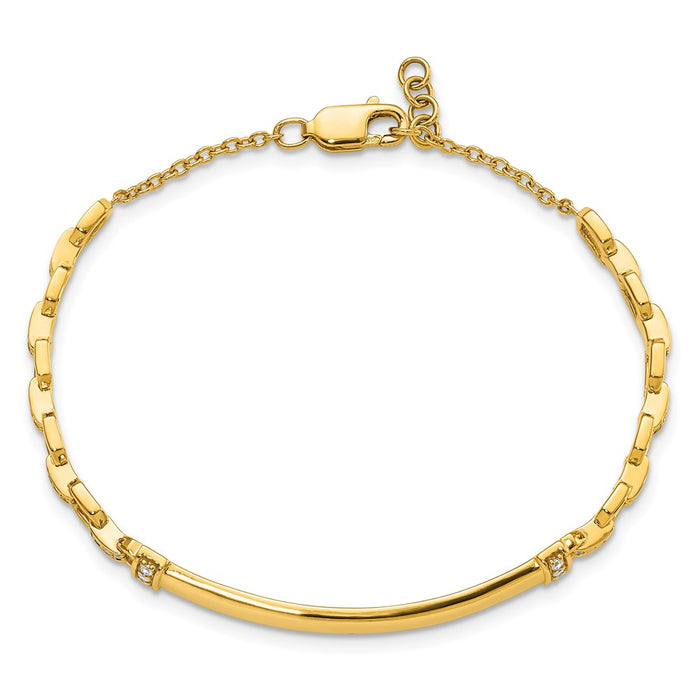 Buy Exclusive 14K Gold Diamond Identification Bracelet - Stylish & Affordable-4