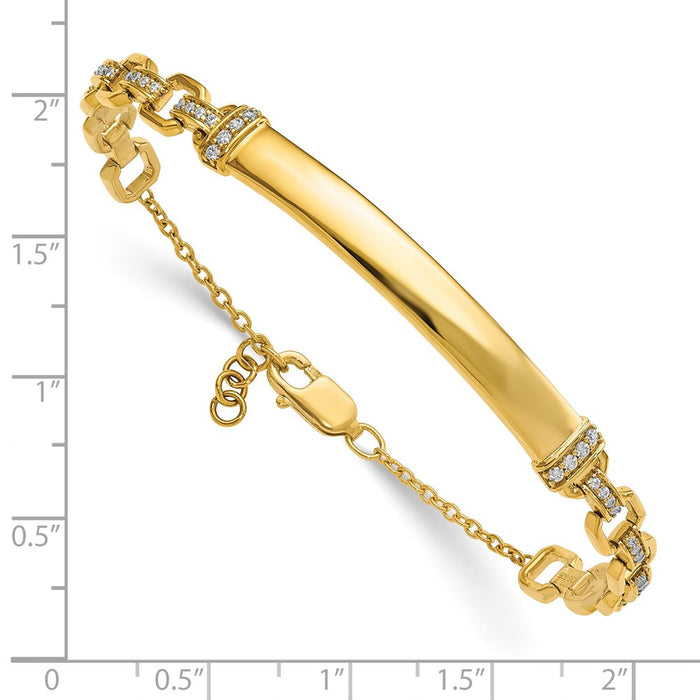 Buy Exclusive 14K Gold Diamond Identification Bracelet - Stylish & Affordable-3