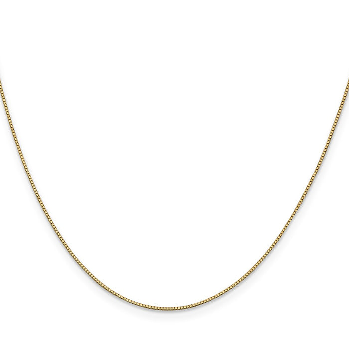Shop Stylish 14K Gold 14-Inch Box Chain, 0.7mm - Luxury Lobster Clasp!-2
