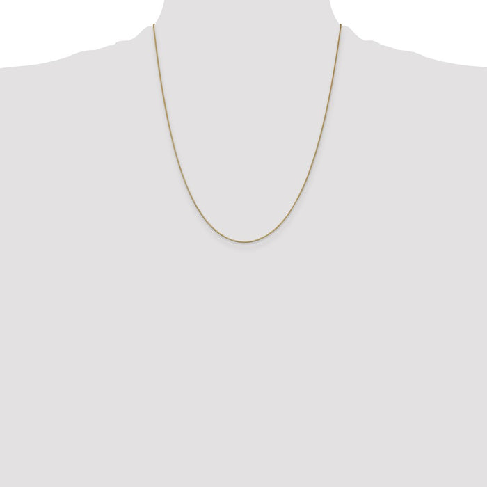 Shop Exclusive 14K Gold Box Chain 22-Inch 0.7mm with Lobster Clasp - Stylish!-4