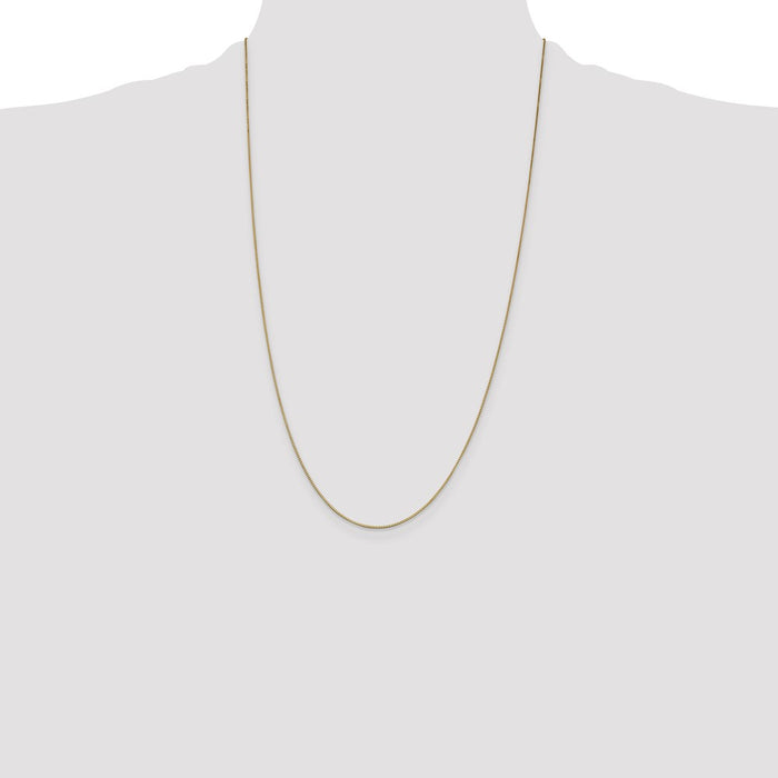 Shop Exclusive 14K Gold 26-Inch Box Chain - Stylish 0.7mm Lobster Clasp-4