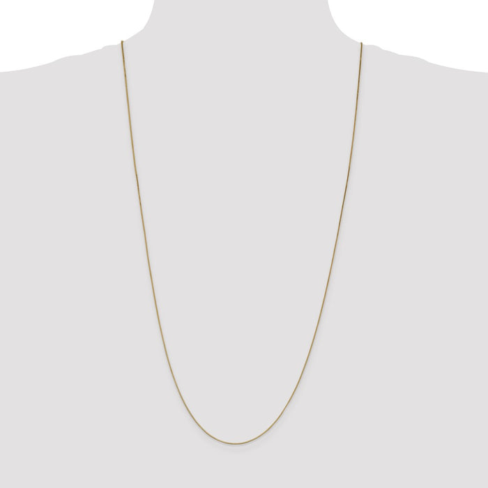 Exclusive 14K Gold 30-Inch Box Chain 0.7mm - Stylish Lobster Clasp-4