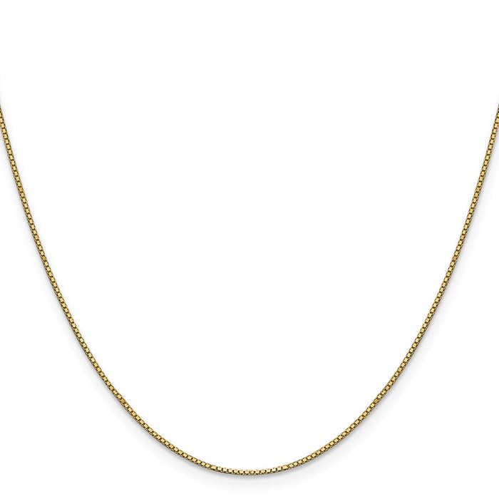 Shop 14K Gold 22-Inch 0.9mm Box Chain - Stylish Lobster Clasp Jewelry Offer-2