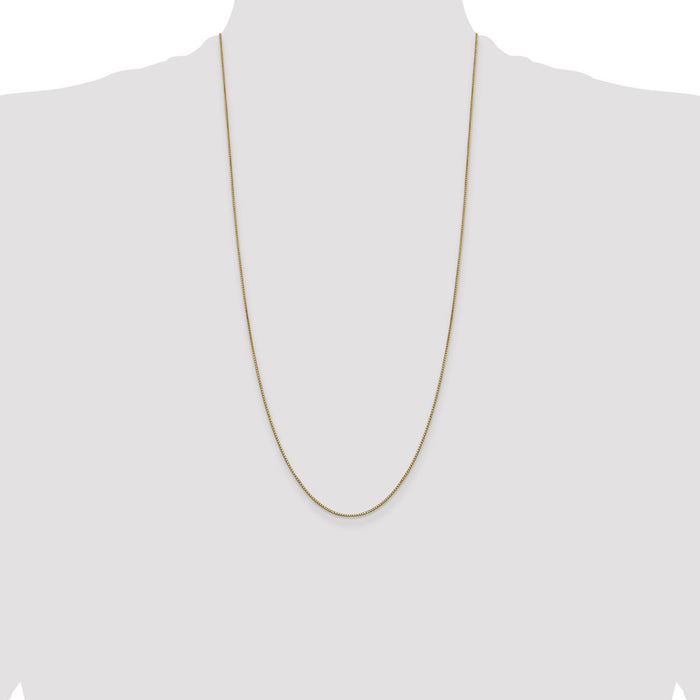 Buy 14K Gold 28-Inch 0.9mm Box Chain with Lobster Clasp - Stylish Luxury!-4