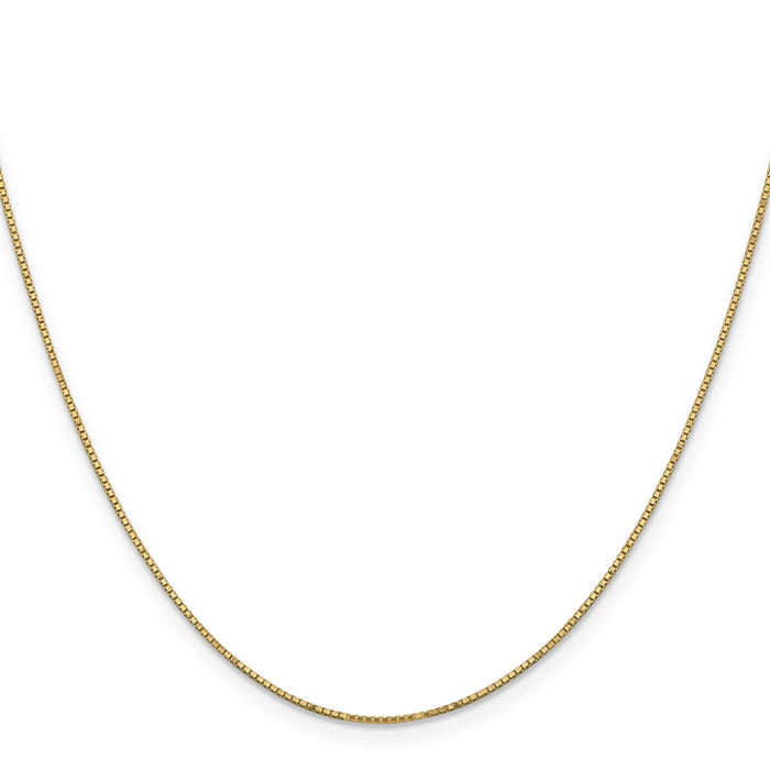High-Quality 14K Gold 18-Inch .9mm Box Chain - Stylish & Affordable Value!-2