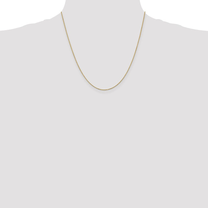 Designer 14K Gold .9mm Box Chain - 20-Inch Length, Stylish & Affordable!-4