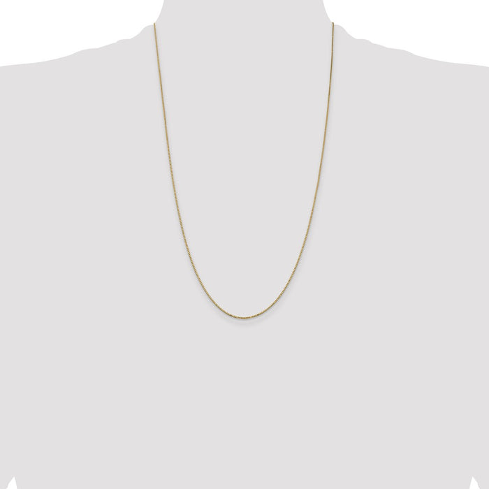 Shop 14K Gold 26-Inch Box Chain, 0.9mm Stylish Luxury Jewelry Piece-4