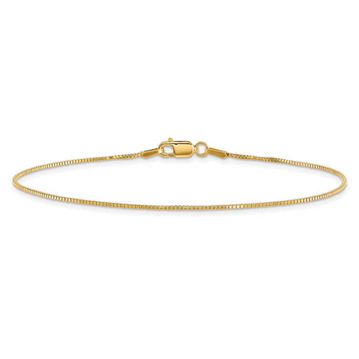 Exclusive 14K Gold 7-Inch .95mm Box Chain Bracelet - Stylish & Durable-3