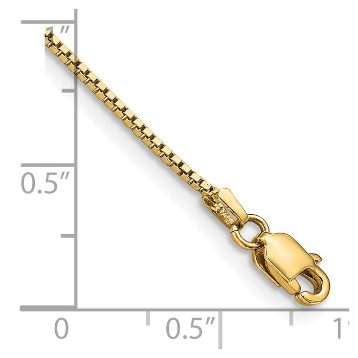 High-Quality 14K Gold 9-Inch .95mm Box Chain Anklet - Stylish & Affordable!-4