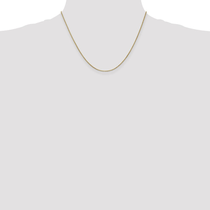 Buy Stylish 14K Gold 18-Inch 1mm Box Chain with Lobster Clasp - Luxury Jewelry-4