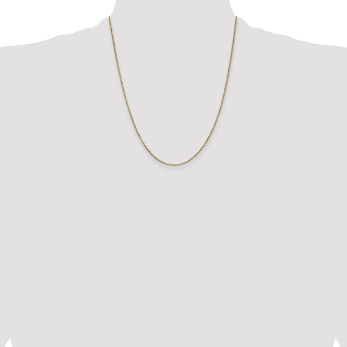 Shop Stylish 14K Gold 22-Inch 1mm Box Chain with Lobster Clasp | Affordable Luxury-4