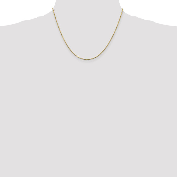 Shop 14K Gold 18-Inch Box Chain - Stylish 1.05mm with Lobster Clasp-4