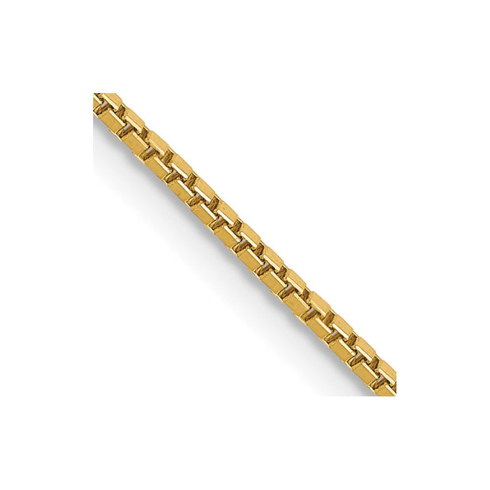Shop 14K Gold 18-Inch Box Chain - Stylish 1.05mm with Lobster Clasp-1